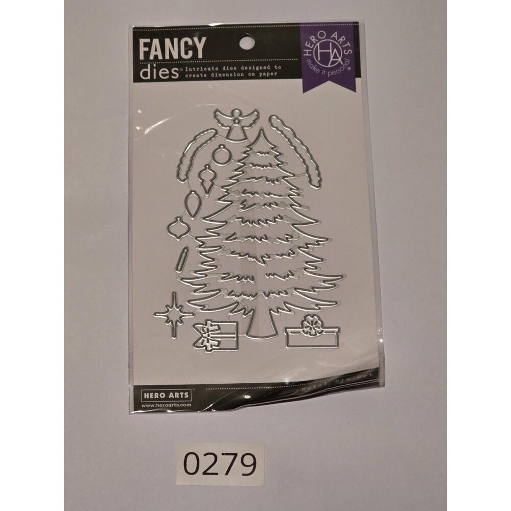 0279 Hero Arts Fancy Dies Christmas Tree Ornaments Holiday Metal Die Set